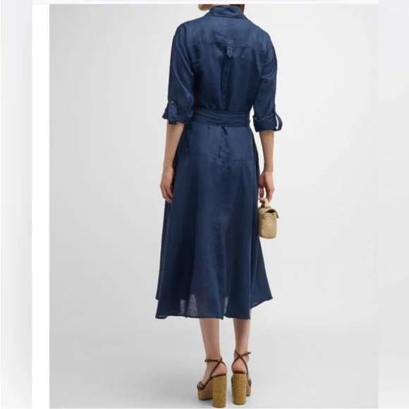 Veronica Beard Blue Midi Dress Small  NEW - Picture 2 of 5